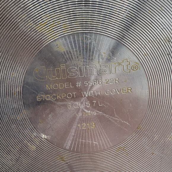 Cuisinart Stockpot 6 Quart Red 5566-22R with Glass Lid Cover Non-Stick - Picture 9 of 13